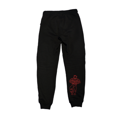 Back of black cotton Baki joggers