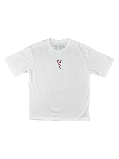 White shirt with Roki logo